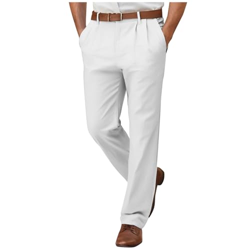 Mens Golf Pants Stretch Relaxed Fit Work Dress Pant Casual Classic Lightweight Slacks Office Trousers with Pockets 2025