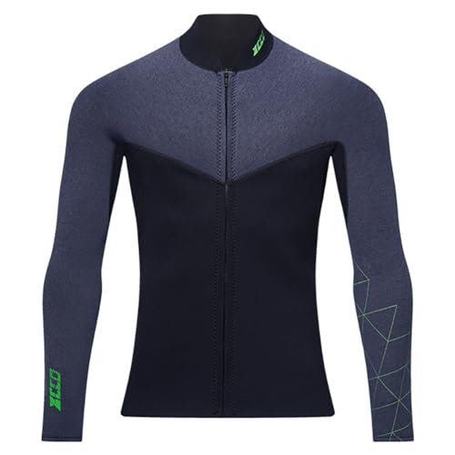 Chaqueta Wetsuits Top para hombre y mujer, neopreno 3 mm, manga larga con cierre frontal para mantener el calor en agua fría para buceo, surfing, kayak y natación miniatura 1
