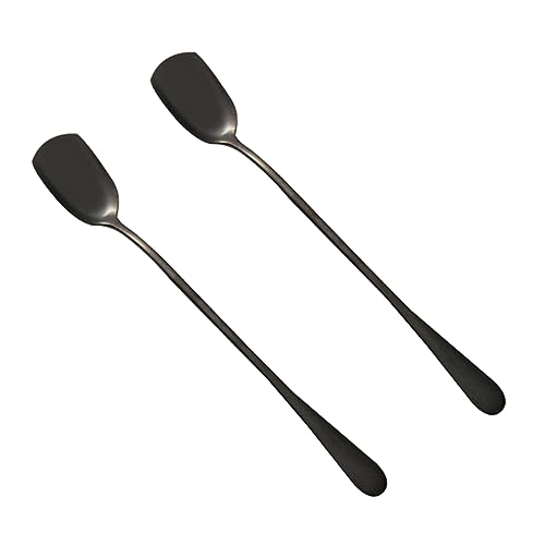 UTHCLO Long Handle Ice Spoons Set of 6 Stainless Steel Stirring Spoons for Ice Cream Bar Cocktail
