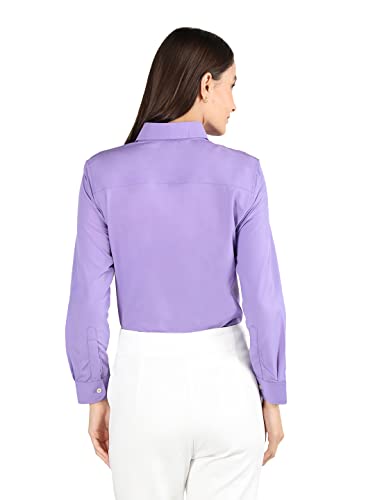Image of CHKOKKO Women Solid Polycotton Regular Formal Shirt