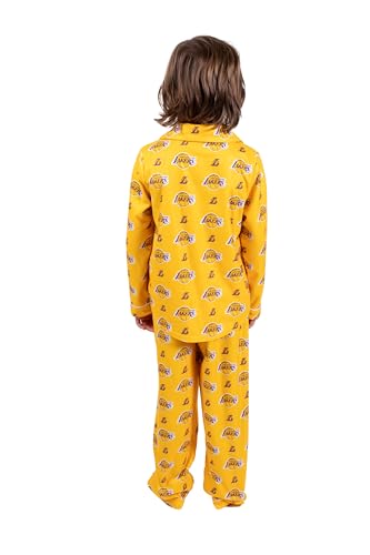 Image of Ultra Game Youth NBA Official 2-Piece Super Soft Button Down Pajamas Set