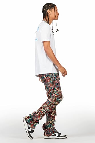 Men's Tayami Tapestry Cargo Stacked Flare Jean3