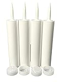 4 Empty Caulk Tubes, Fillable Sealant Caulking Tubes