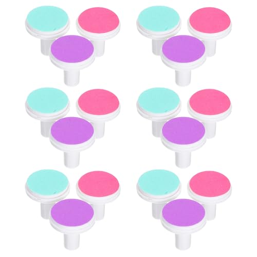 NOLITOY 18 Têtes de Rechange pour Lime à Ongles Bébé Électrique Tampons Polisseurs Doux pour -Nés 1-6 Mois 6-12 Mois et Accessoires Universels pour Soin Précis des Ongles Bébé