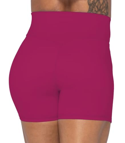 Image of Sunzel Crossover Biker Shorts for Women, No Front Seam V High Waist Yoga Workout Gym Shorts with Tummy Control