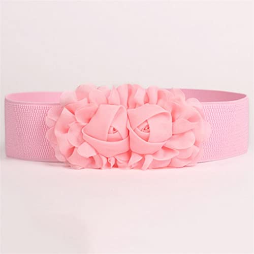 Belts Women Belt Elastic Double-flower Fabric Wide Elastic Waist Belt Party Ladies Dress Decoration Accessories4