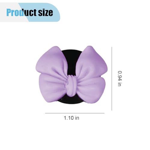 Image of 6PCS Bow Car Air Freshener Clips, Cute Air Conditioning Vent Clip, Aesthetic Car Interior Decoration Accessories, Automotive Dashboard Air Vent Trim Clip for Women Girl (Purple)