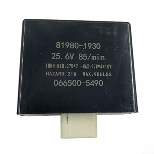 Zilimontt Flash para relé para camiones con números OEM 81980-1930 y 066500-5490, hecho de material ABS duradero en color negro, para una fácil instalación de reemplazo para Multi M