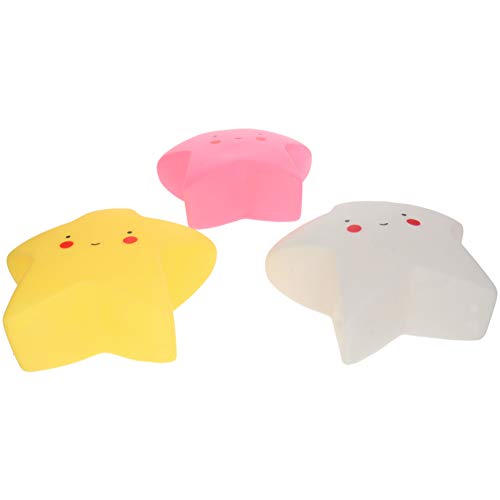 Othmro Children's Lovely Silicone Luminous Baby Care lamp Bedside Table Baby Care lamp Decoration Children's Bedroom Star 3-Piece