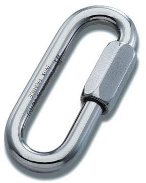 Maillon ovale en acier inoxydable 10 mm Pietle anti-usure pour harnais