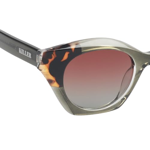 Image of KILLER Women's Sunglass, Cat-Eye Shaped Acetate Frame Polarized Lens Sunglasses Case For Women, Girls, 100% UV Lens Sunglasses