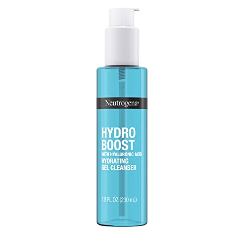 Neutrogena Hydro Boost Lightweight Hydrating Facial Gel Cleanser, Gentle Face Wash & Makeup Remover with Hyaluronic Acid, Hypoallergenic & Paraben-Free, 7.8 fl. Oz