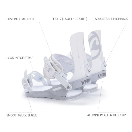 Fixations de snowboard vamei V-LICORN XL éliminant le mal de pied