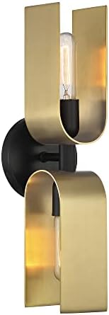 Designers Fountain U Turn 2 Light Wall Sconce, Matte Black, D263M-2WS-MB