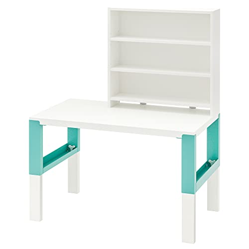 Bureau avec étagère ProTuning PÅHL blanc et turquoise 96x58 cm - 2