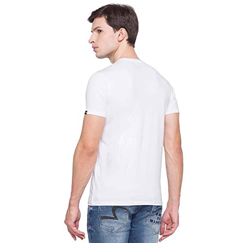 Image of Spykar Men's Printed Slim Fit T-Shirt