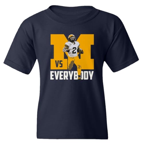 Michigan Against Everyone Corum Running Football Youth Unisex T-Shirt