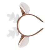 LEDMOMO トナカイの角のヘッドバンド レディース ふわふわ プラッシュ素材 髪飾り ヘアアクセサリー 結婚式 パーティー ホリデーイベント用