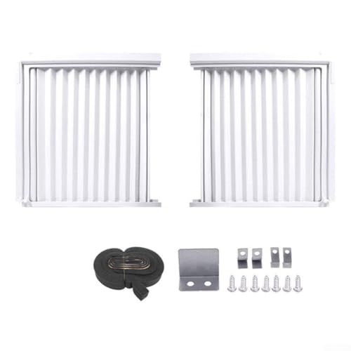 Zilimontt Paneles laterales de CA aislados ajustables con marco para aire acondicionado de ventana, kit de relleno de acordeón expandible, elimina el polvo y la humedad, repuesto para viejos (277 x