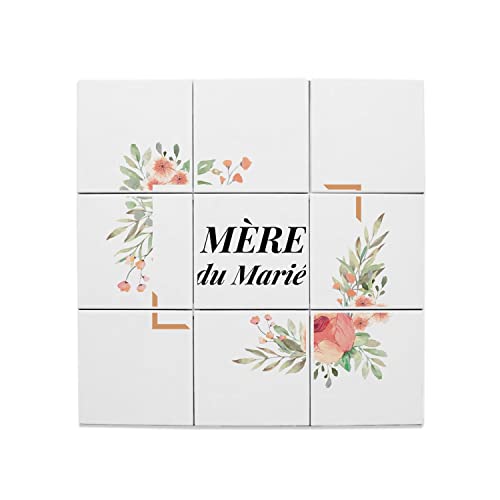 Carreaux céramique décoratif mariage lot de 9 pour sublimer votre salon