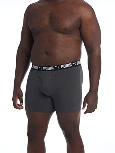 PUMA Men's Big & Tall 3 Pack Cotton Stretch Boxer Briefs2