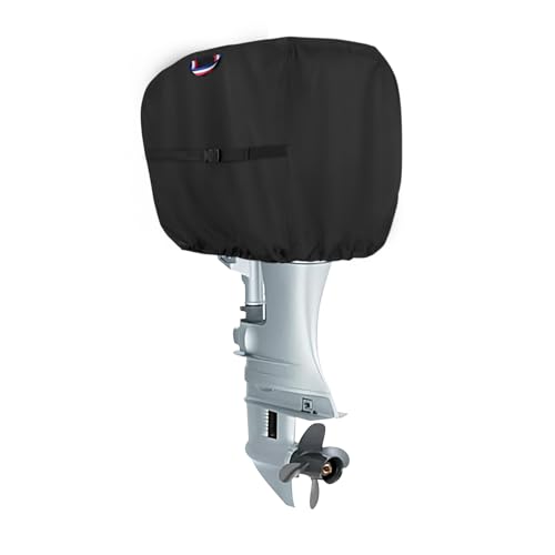 Loenel Outboard Motor Cover, Waterproof & Durable Boat Motor Cover for 115-225 HP, Fade-Resistant Boat Engine Hood Covers - 31