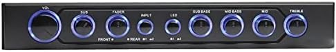 Autotek ATEQ709 4-Band Audio Equalizer with Built-in 2-Way Crossover, 9 Volts, 1/2 DIN, re-amp EQ with Front/Rear Active Crossover, and Selectable 12dB high-Pass Crossover,Black