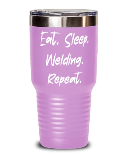 Funny Welding Gifts, Eat. Sleep. Welding. Repeat., Welding 30oz Tumbler From