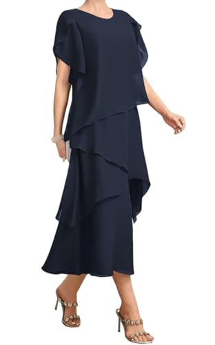 Robe de cocktail noire longueur thé idéale pour mariage et banquet