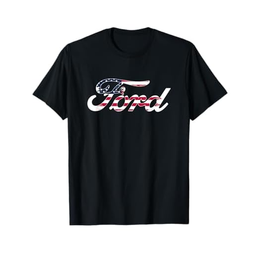 Ford Script American Flag Logo T-Shirt