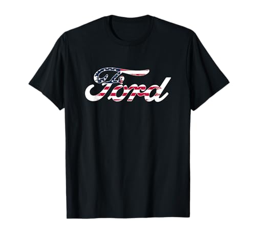 Ford Script American Flag Logo T-Shirt