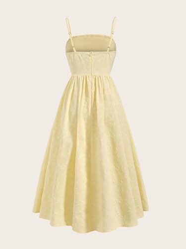 Women's Square Neck Sleeveless Dress A Line Flowy Midi Vacation Dresses2