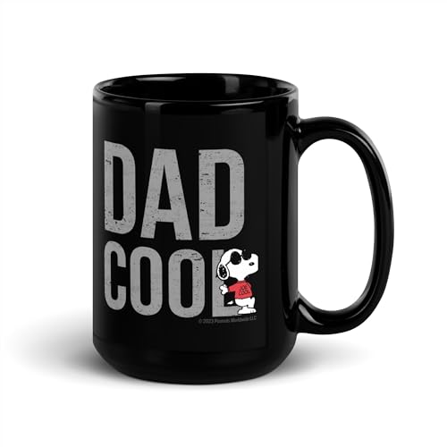 Taza negra Peanuts Snoopy Joe Cool 15 oz miniatura 2