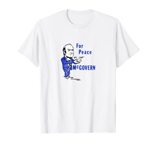 Vintage George McGovern Por la Paz Votar McGovern Demócrata Camiseta