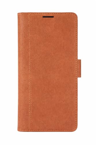 Image of FASHINA S26 Leather Flip Wallet Case with Magnetic Closure, Card Holder Slots, Shockproof Inner Cover, Premium Leather Finish for Complete 360 Protection Brown