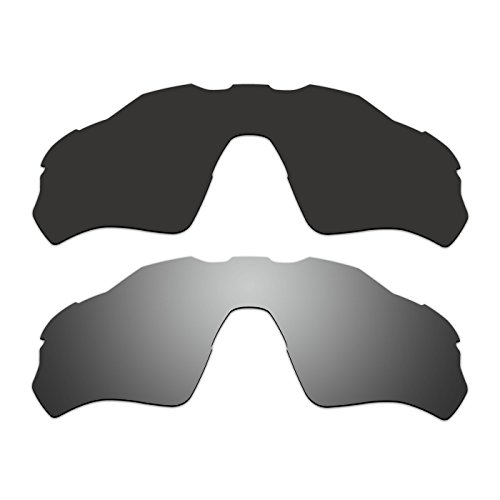 2 Pair Replacement Polarized Vented Lenses for Oakley Radar EV XS Path (Youth Fit) Sunglasses OJ9001 Pack P5