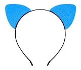 Bonnie Z. Leonardo Blue Cat Ears Headband Furry Blue