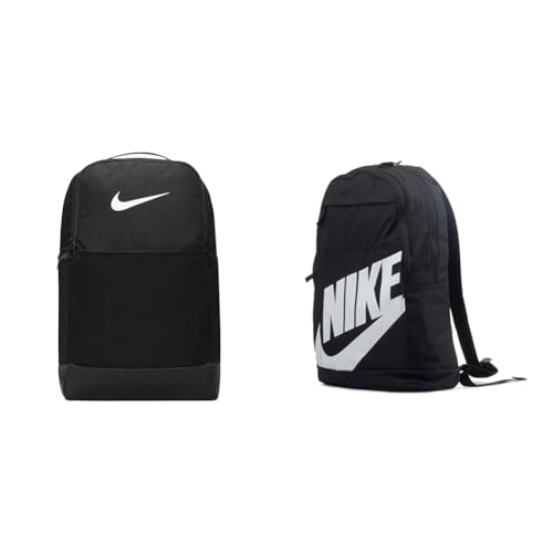 Nike DH7709-010 Brasilia 9.5 Sportrucksack Unisex Schwarz/Weiss, M, 24L, Einheitsgröße & DD0559 Elemental 2 Tasche Black/White 1size
