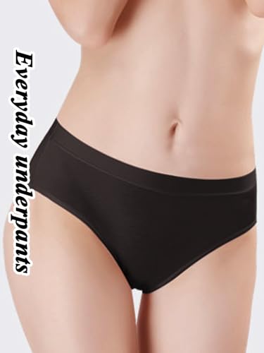 Image of Buankoxy Women's Mid-Rise Stretch Cotton Panties, Assorted Colors