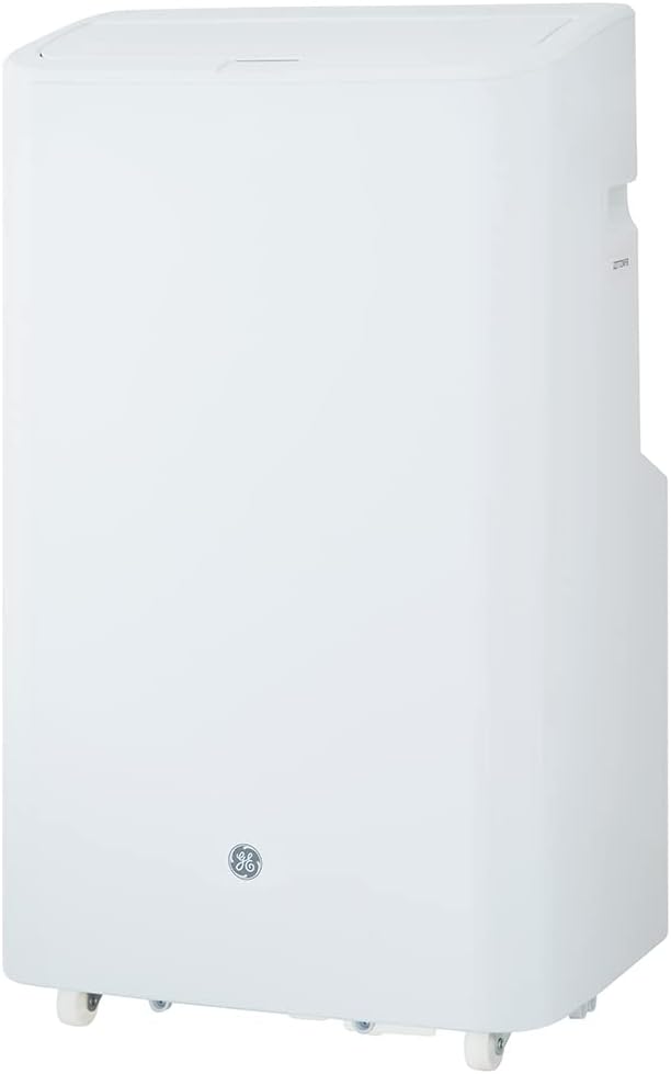 GE 10,000 BTU Portable Air Conditioner for Medium Rooms up to 350 sq ft. (7,100 BTU SACC), 3-in-1 with Dehumidify, Fan and Auto Evaporation, Included Window Installation Kit