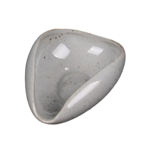 Fenteer Coffee Bean Dosing Cup Ceramic Single Dosing Tray Kitchen Modern Tea Accessory Coffee Bean Weighing Bowl for Cafe Restaurant, Gray