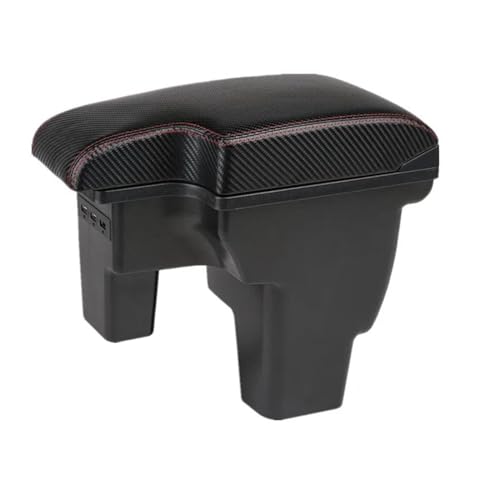 �A�[�����X�g�I�[�K�i�C�U�[�{�b�N�X Compatible With For FOCUS 3 MK3 2012 2013 2014 2015-2019 2020 �A�[�����X�g�{�b�N�X�J�[�A�N�Z�T���[�������[�{�b�N�X�Ԃ̃A�[�����X�g�{�b�N�X 3USB(Red 