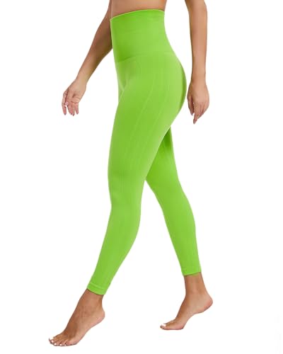 Homma High Wasit Tummy Control Leggings Compression Yoga Pants Postpartum Compression Pants Lime L