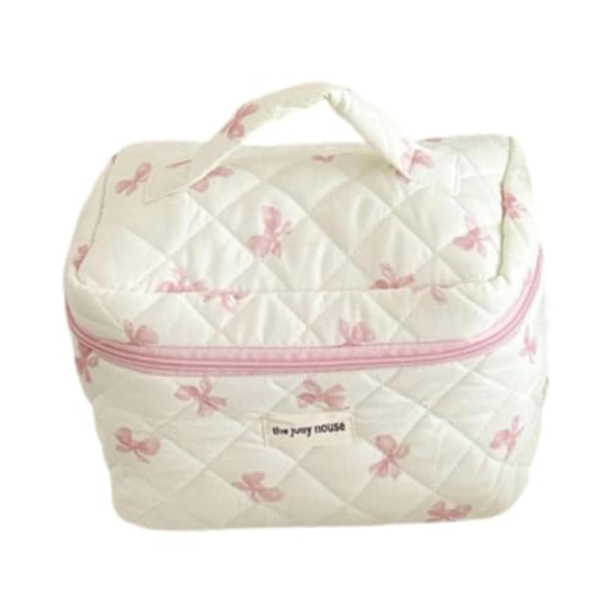 Trendy Floral Makeup Bag Cosmetic Case for Ladies, Pink