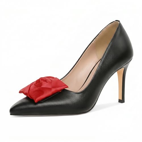 Image of Women's High Heel Pumps Stiletto Heel Pumps for Women Pointed Toe Heels Elegant Classic 3.5 Inch Beaded Pumps