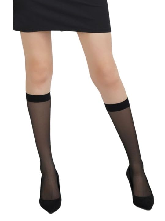 pollo loco Women's Ultra Thin Transparent Knee Length Nylon Stocking Socks, Free Size-picture-10
