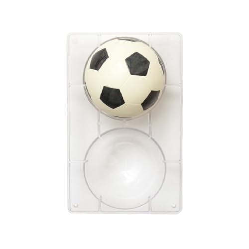 DECORA 0050105, 0050105-Molde fútbol, diámetro 275 x 175 x 22 mm, moldes Profesionales, Realizar Bombones 3D Brillantes Modelos patentados, Policarbonato, marrón, ø 120 Mm