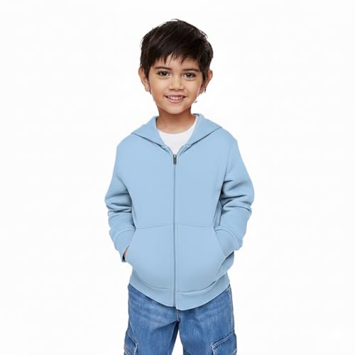 Image of FUNKY MONKEY Boys Zip-Up Hoodie Sweatshirt Jacket - Soft & Comfortable Hooded Sweatshirt for Kids | Casual Everyday Wear | Winter Hoodie for Boys