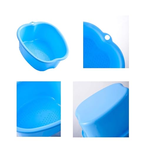 Bañera para pies de plástico grueso capacidad grande azul miniatura 3
