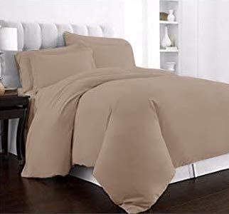 100% Egyptian Cotton 400 Thread Count Extra Deep 16'' (40cms) Fitted Bed Sheet, By Viceroybedding (Single, Biscuit)